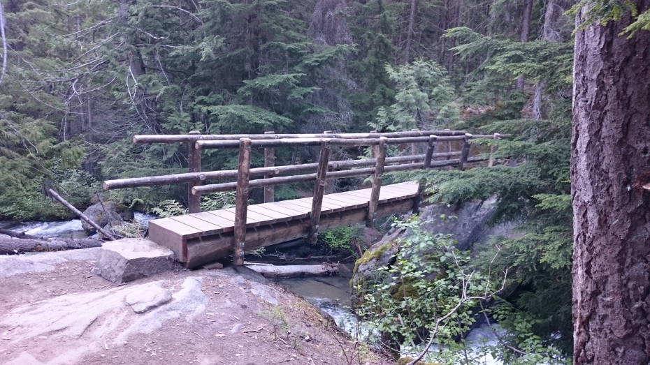 A cool footbridge on the Stuart Lake Trail